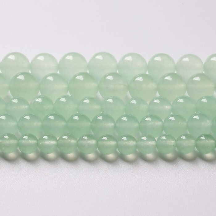 4mm 90pcs Natural Green Jade Chalcedony Beads Energy Healing Power Stone Beads f... - Image 2