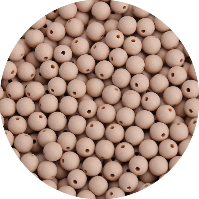 500PCs 8MM Matte Light Brown Acrylic Round Beads, Frosted Acrylic Balls, Bubbleg... - Image 2