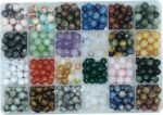 504pcs 8mm Natural Round Stone Beads Gemstone Beading Hole Size 1mm Crystal Ener... - Image 2