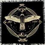 Altar Cloth Tarot Cards Table Napkins Witchcraft Supplies Black Gold Tablecloth ... - Image 2