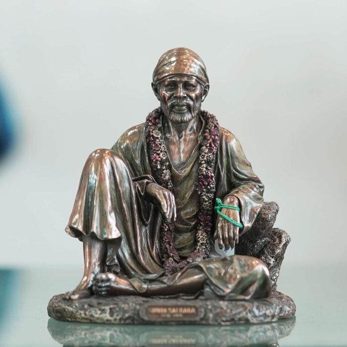 Aurora Creation India Lord Sai Baba Idol Bronze Sainatha Sri Sai Om Sairam Statu... - Image 2