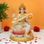 BangBangDa Big Hindu Goddess Saraswati Statue – 8.7”H India God Saraswati Idol H... - Image 2