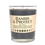 Banish & Protect Black Spell Candle | Patchouli Infused, Topped with Angelica Ro... - Image 2