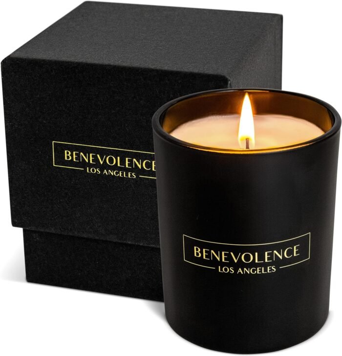 Benevolence LA Oud Wood Scented Candle | Soy Candles, Black Candle for Home | Gi... - Image 2