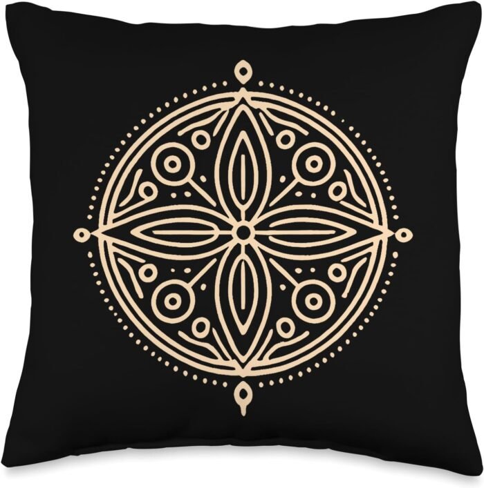 Benin Veve Voodoo Symbol African Tradition Beninese Vodun Throw Pillow - Image 2
