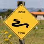 Caution Serpent Xing Vintage Metal Wall Decor Serpent Crossing Metal Sign Wall A... - Image 2