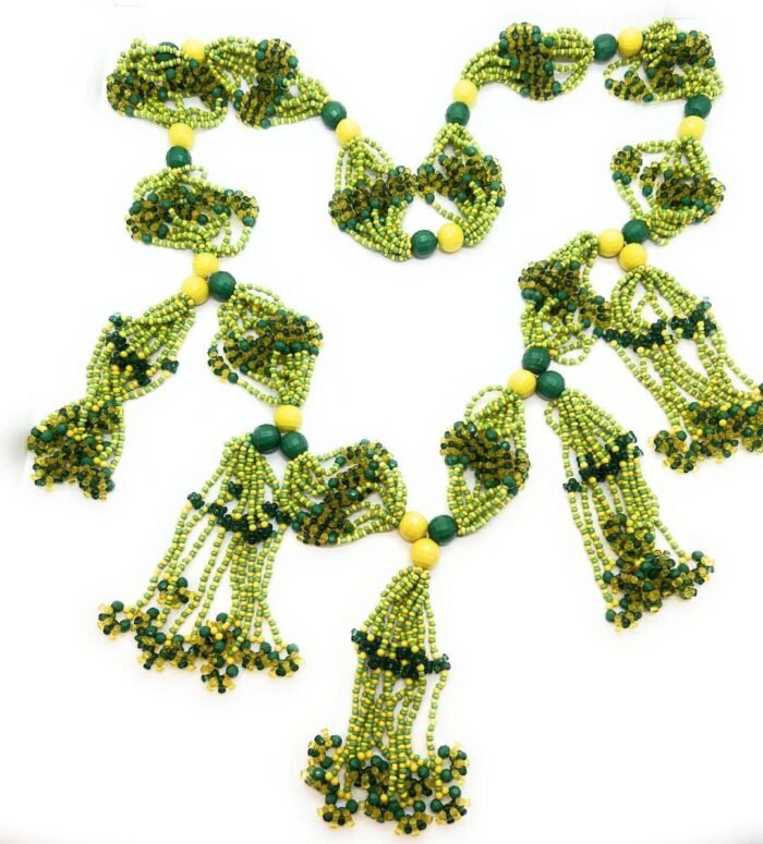 Chango Orula Mazo - Green Beaded Necklace for Adults, Unisex - Image 2