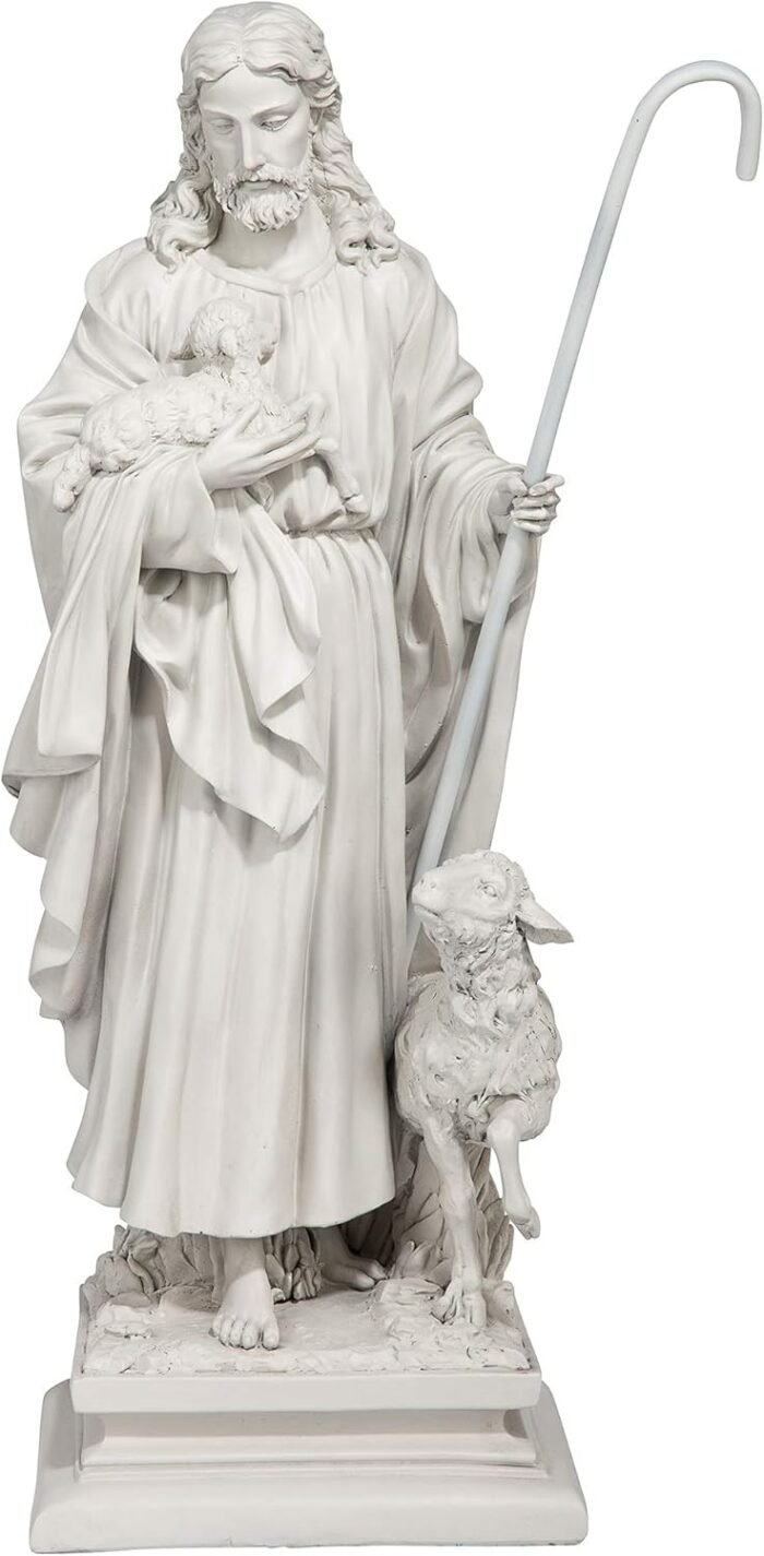Design Toscano EU1785 Jesus The Good Shepherd Religious Garden Statue, 12 Inches... - Image 2