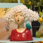 DiliComing Garden-Statues Women-Head Statues for Home Decor - 11 Inch Women with... - Image 2