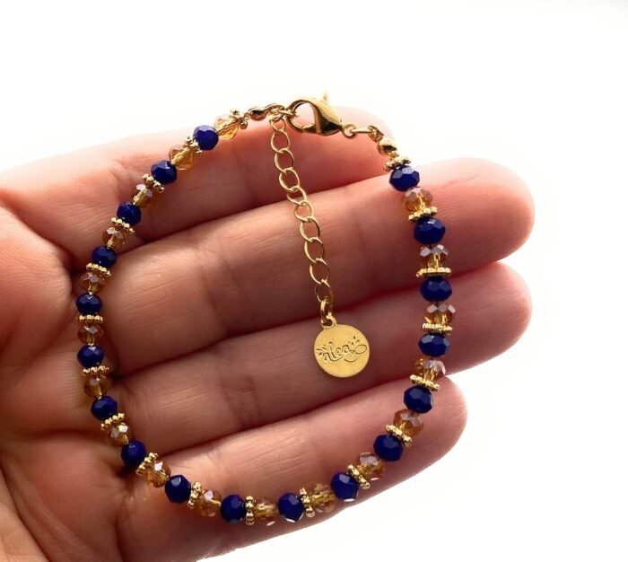 Divine Energy Bracelet of Santeria Shango Yemaya Oshún Ellegua Ilde Blue and Amb... - Image 2