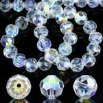 Dowarm 200 Pieces Round Crystal Glass Beads for Jewelry Making, 6MM Rondelle Cry... - Image 2