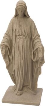 EMSCO Group Virgin Mary Statue - Natural Sandstone Appearance - Made of Resin - ... - Image 2