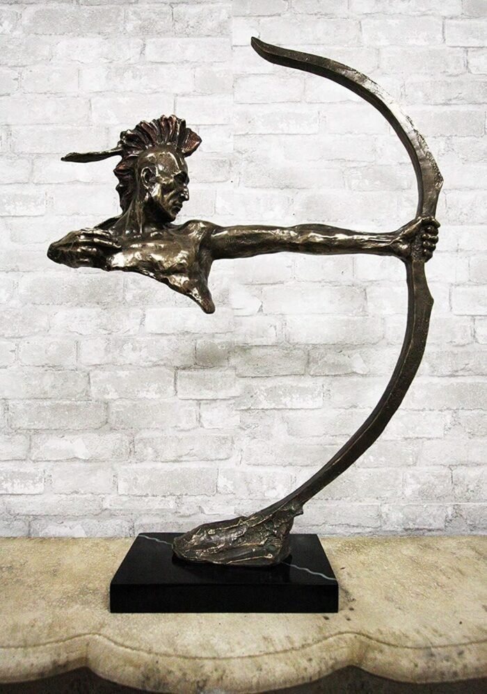 Ebros Gift Large 32" Tall Museum Showcase Design Sioux Indian Warrior with Bow a... - Image 2