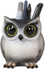 Ebros Tools Of Wisdom Whimsical Great Horned Owl Owlet Baby Stationery Make Up B... - Image 2