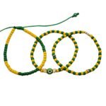 Evil Eye Orishas Protection Jewelry Ilde Elastic Stretch Adjustable Beaded Unise... - Image 2