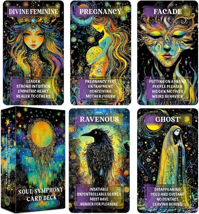 GZXINKE Love Oracle Deck, Twin Flame Tarot Cards, Mystic Love Oracle Cards for S... - Image 2
