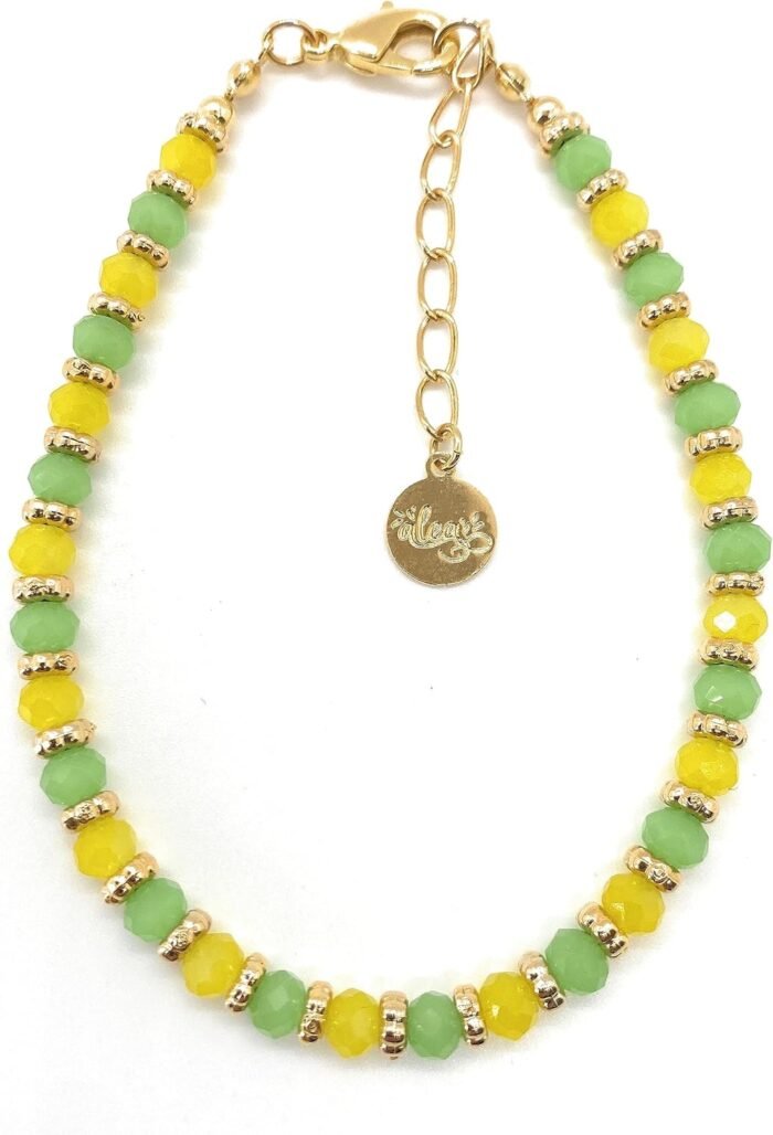 Green and Yellow Beaded Ide Babalawo Orula Bracelet for Adults Amulet Protection... - Image 2