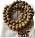 HAPPEACE 8mm Natural Fragrant Green Sandalwood 108 Mala Meditation Beads - Tibet... - Image 2