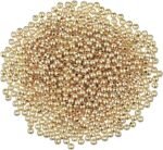 Hicarer 3000 Pieces 4 mm Gold Smooth Round Beads Small Spacer Beads Seamless Smo... - Image 2