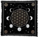 Indian Consigners Altar Cloth Phases of Moon Sun, Star & Moon Universe Premium W... - Image 2