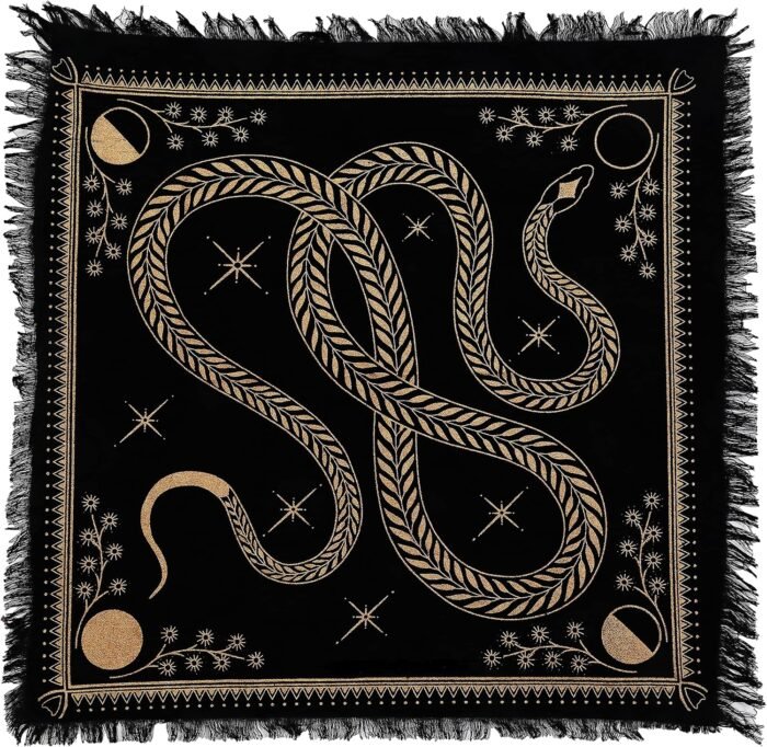 Indian Consigners Snake Altar Tarot Table Cloth Witchcraft Spread Cotton Tarot S... - Image 2