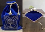 Indian Consigners Velvet Multi Purpose Altar Cloth Table Cover Square Tree of Li... - Image 2