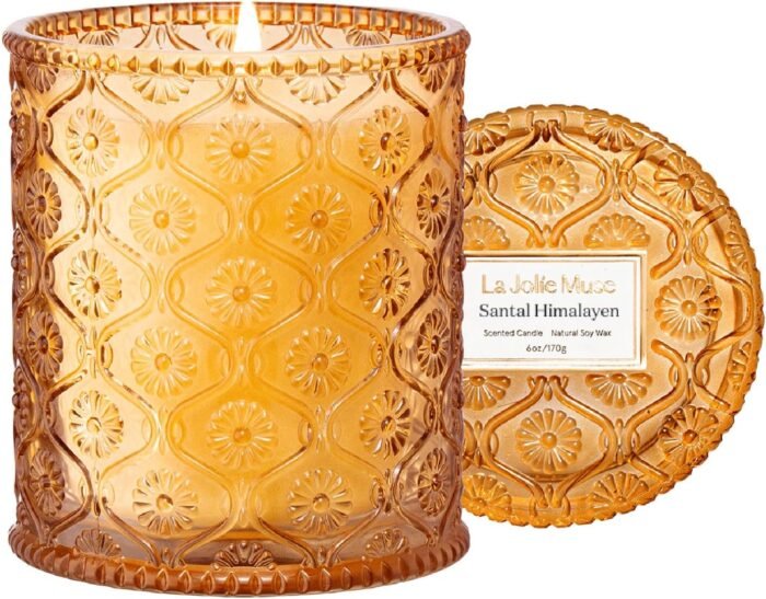 LA JOLIE MUSE Sandalwood Scented Candle, Santal Himalayen Candle, Candles for Ho... - Image 2