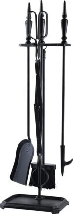 Lichamp Gothic Fireplace Tools Set, 5-Pieces Indoor Outdoor Sturdy Fire Place Po... - Image 2