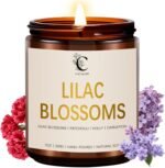 Lilac Blossoms Scented Candles,7oz Hand-Poured Home Fragrance,Long-Lasting Flora... - Image 2