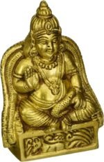 Lord Kubera - God of Treasures, Brass Statue Decor Home and Office Size (11.43 c... - Image 2