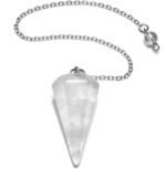 MANIFO Natural Clear Quartz Crystal Pendulum Faceted Point Gemstone Reiki Healin... - Image 2