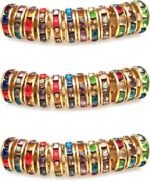 MJDCB Rondelle Spacer Beads Round Crystal Czech Rhinestone for Bracelets Necklac... - Image 2