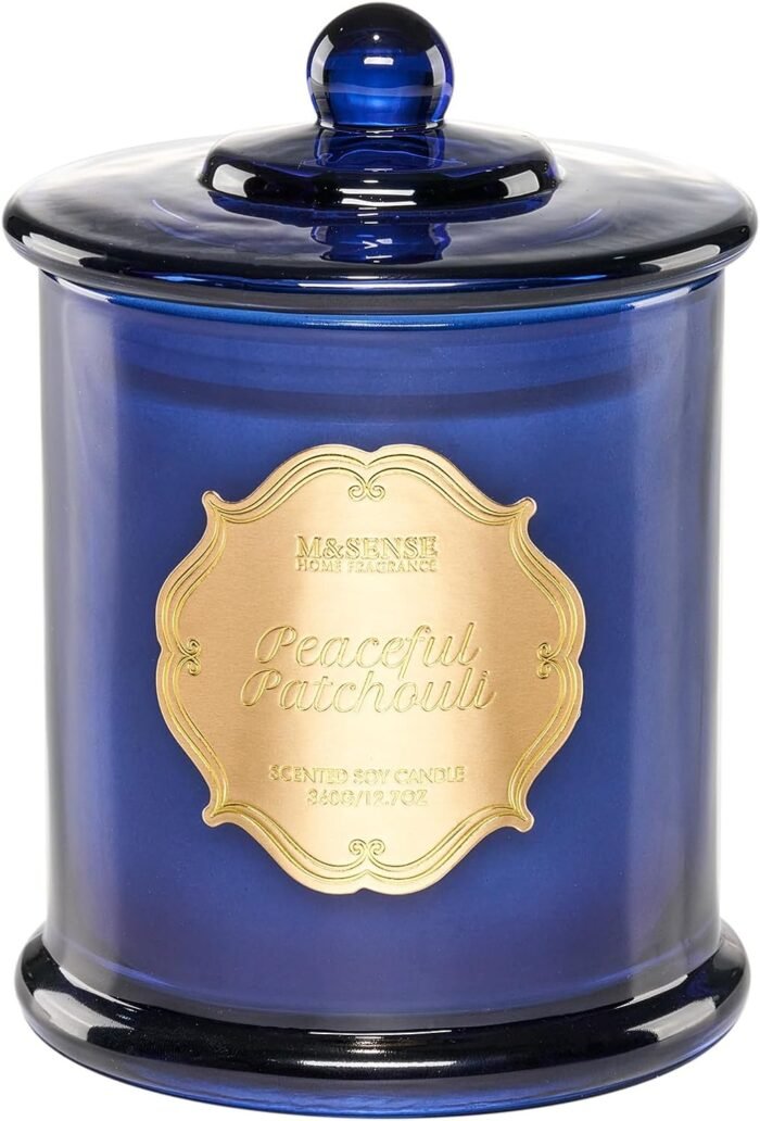M&SENSE Patchouli Candles for Home Scented, Organic Soy Candles Non Toxic Soot-F... - Image 2