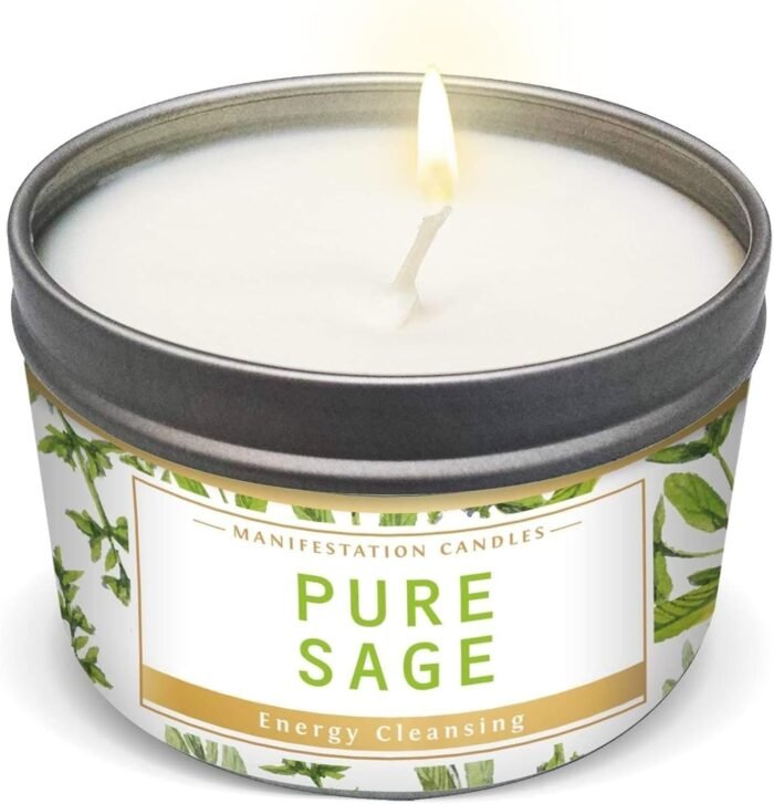 Magnificent 101 Long Lasting Pure Sage Scented Smudge Candle - 6 Oz - 35 Hour Bu... - Image 2