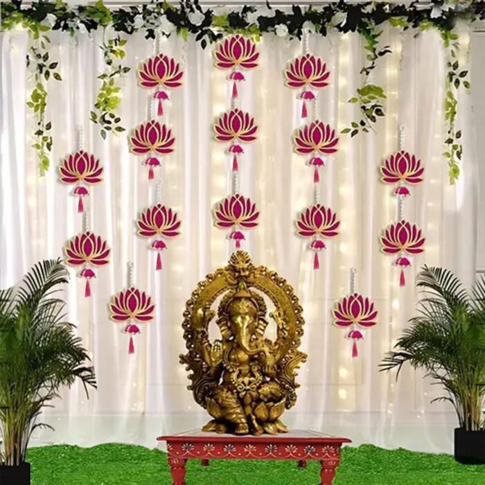 Mappa Lotus Floral Wall Hangings for Temple Pooja Room Showpiece Home Decor (Pac... - Image 2