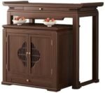 Meditation Altar Table Solid Wood Altar Chinese Style with Door Altar Home Porch... - Image 2