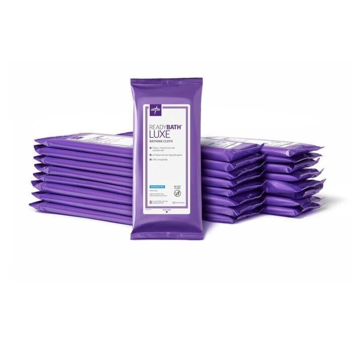 Medline ReadyBath LUXE Extra Thick Adult Bath Wipes, 192 Wipes (8 Wipes, 24 Pack... - Image 2