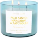 Palo Santo Mandarin Patchouli Candle - 3 Wick Highly Scented Candles for Home - ... - Image 2