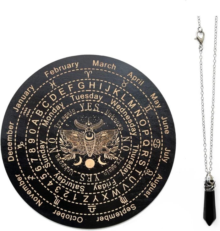Pendulum Board Dowsing Divination, Wooden Carven Board for Divination Decoration... - Image 2