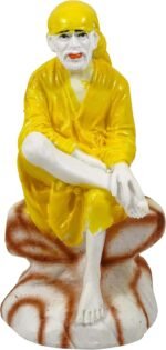 Resin Lord Sai Baba Statue Car Dashboard Decor Indian Religious Figurine - Image 2