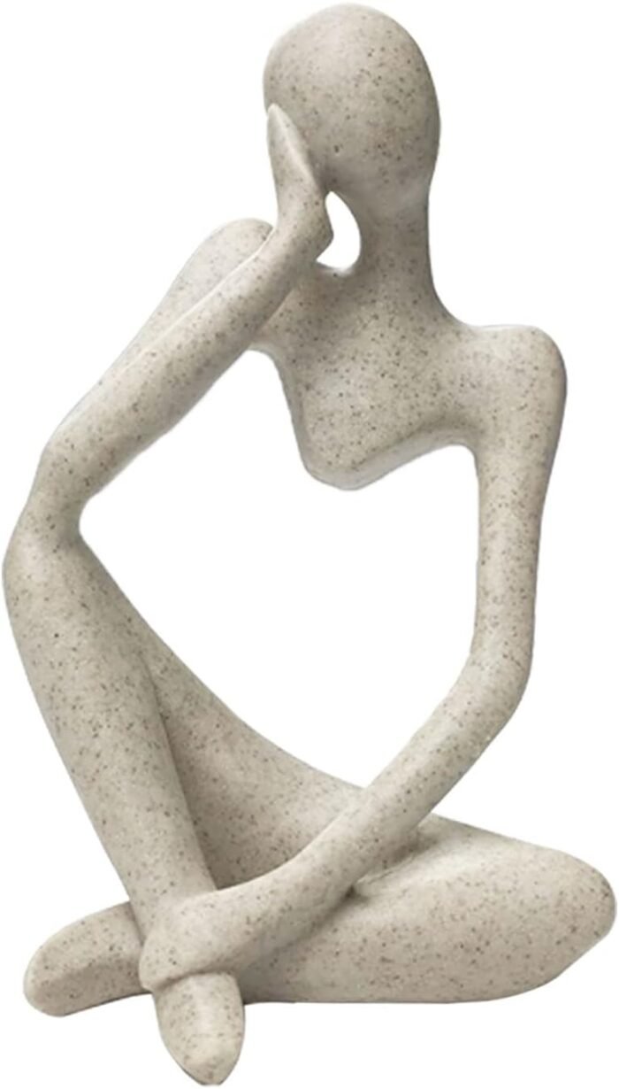 Sandstone Resin Thinker Style Abstract Sculpture Statue Collectible Figurines Ho... - Image 2