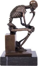 Skeleton Thinker TPE-998 Bronze Statues Sculptures Home Decor - Image 2