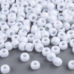 Sukh 1000+ Pcs Pony Beads - Plastic Bracelet Beads 6x9mm White Color Pony Beads ... - Image 2