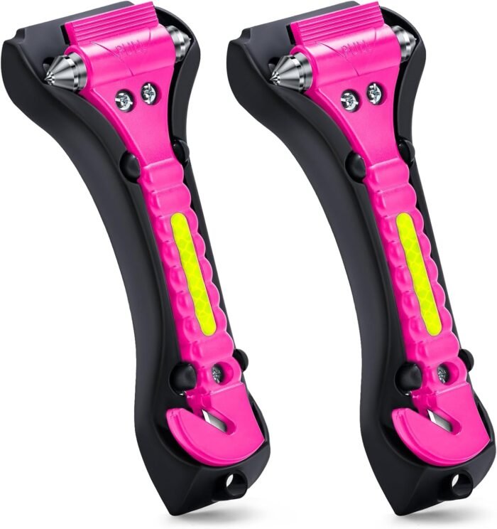 THINKWORK Pink Car Window Breaker, Glass Breaker, Window Breaker Seatbelt Cutter... - Image 2