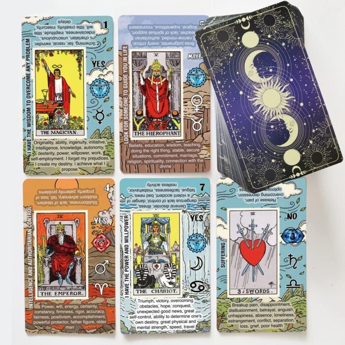 Tarot Cards for Beginners, Learning Tarot Deck, No Guide Book Needed, Tarot Card... - Image 2