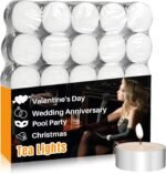 Tealight Candles - Tea Lights Candles Unscented Tea Tree Lights Mini Votive with... - Image 2