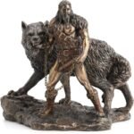 Veronese Design Norse God of Combat and Victory Tyr The Binding Fenrir Wolf Bron... - Image 2