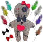 Voodoo Doll with 9 Real Feathered Skull Pins - Harness The Power of Curses for I... - Image 2