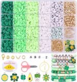 Wuollgess 3500 PCS Green Clay Beads for Bracelet Making Kit, Polymer Heishi Bead... - Image 2
