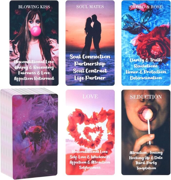 XSYLOHXL Love Oracle Cards for Beginners with Meanings on Them 53 PCS Loving Tar... - Image 2